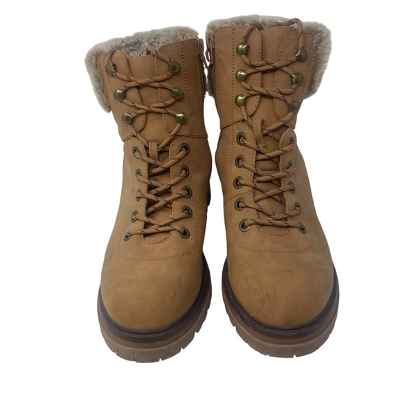 Rouge Helium Women’s Faux Fur Lace Up Side Zip Up Boots Size 10 - Picture 2 of 10